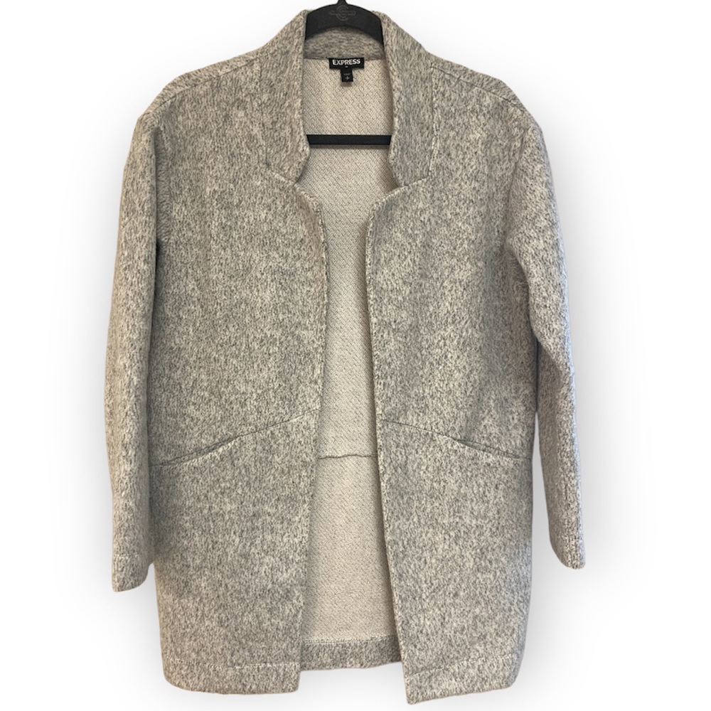 Express Grey Open Front Over coat